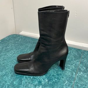 Bleach leather boots